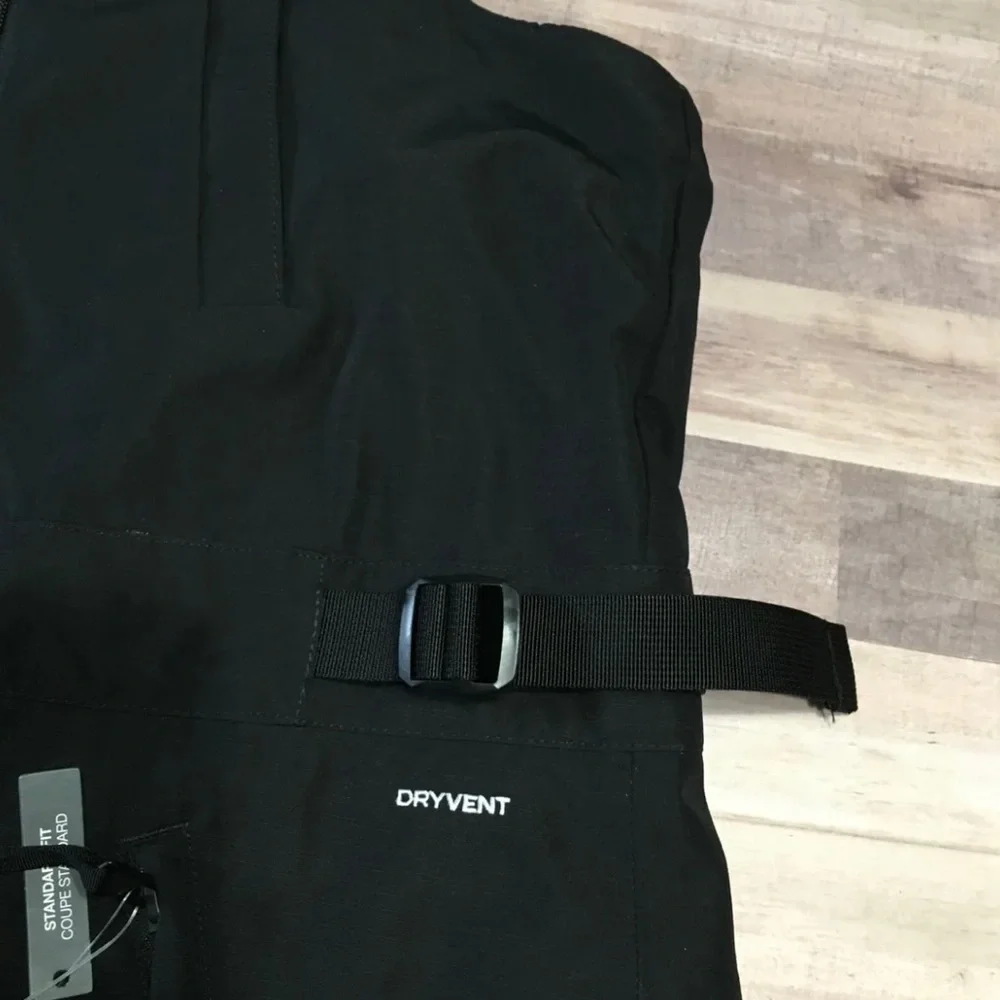 The North Face Men Dragline Dryvent Waterproof Shell Ski Bibs Pants Black